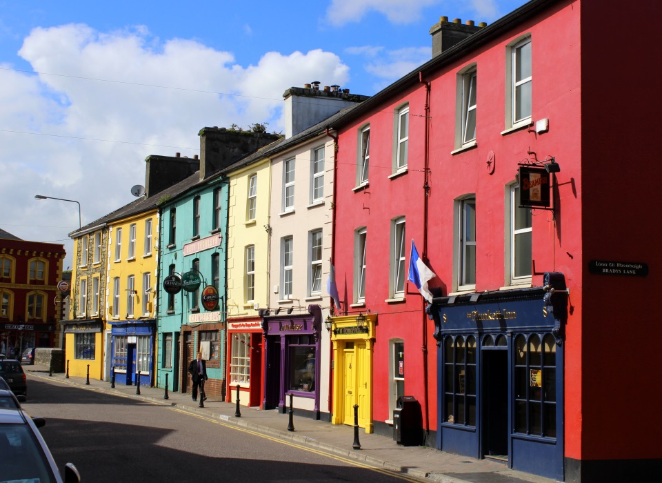 The colourful houses of Bandon, County Cork.