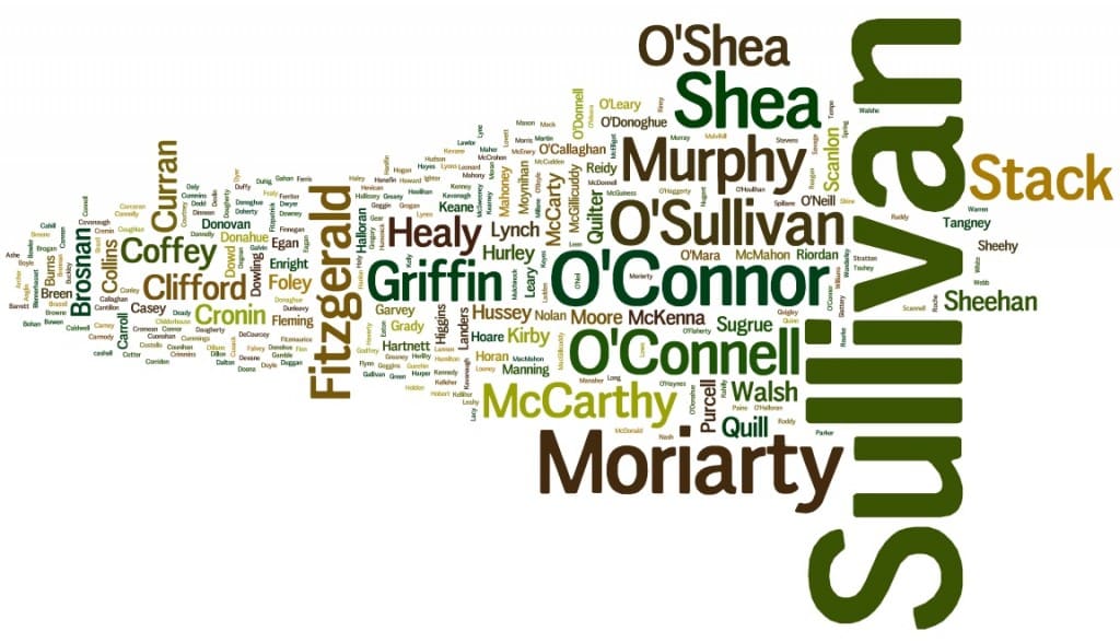 Surname Wordcloud March 2016 Kerry - Irish Surnames and Their Counties