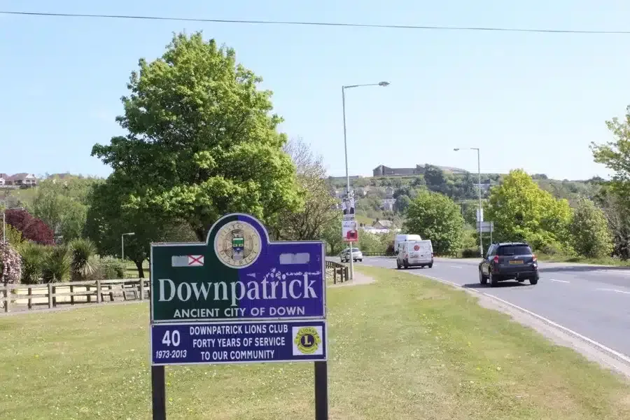 Coming into Downpatrick - Which gives the county it's name.