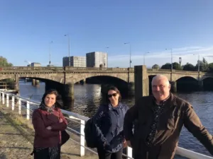 Scottish river, the Clyde in Glasgow with Carina