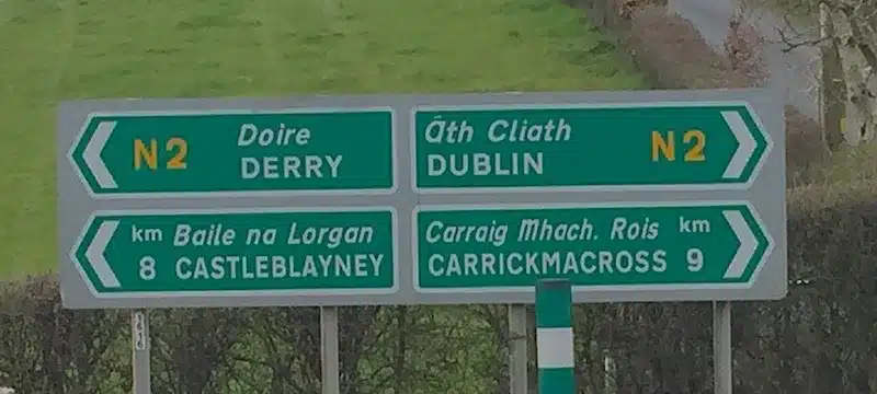 ireland road signs jpeg - Irish Placenames - An Overview