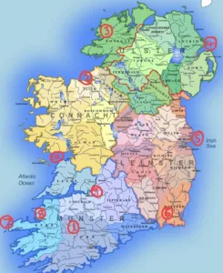 10 Stops Map jpg - 10 Stops on a Musical Tour Around Ireland (#804)