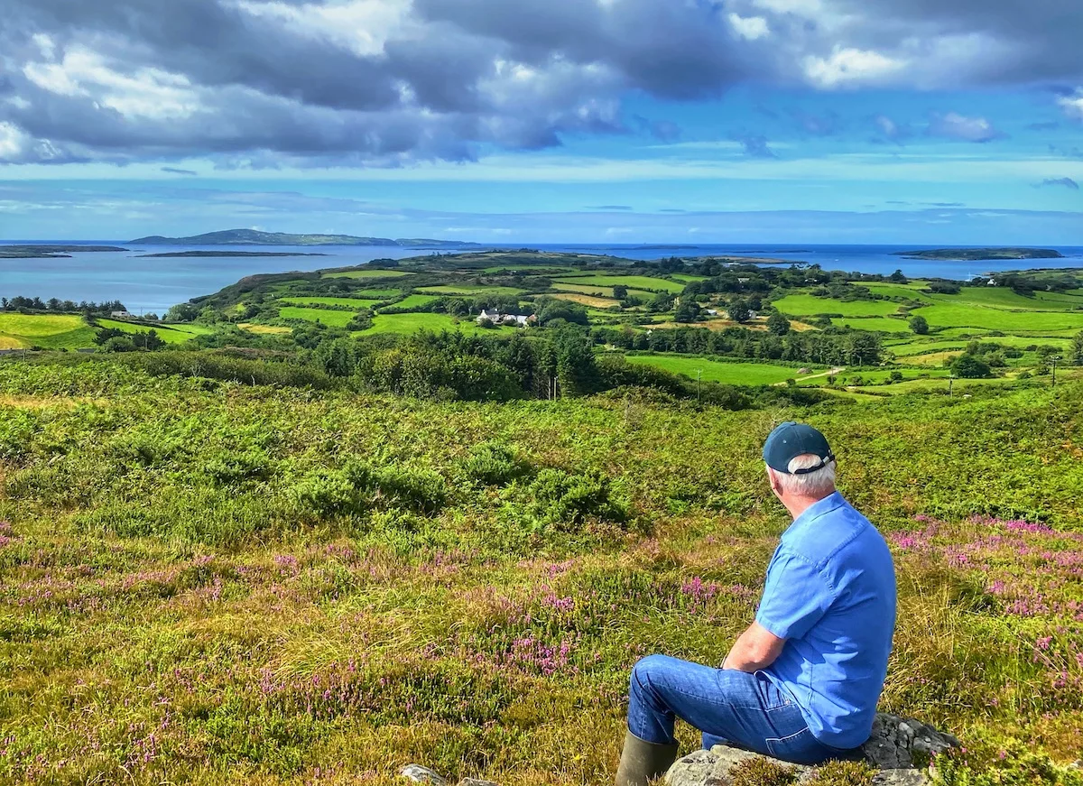 Irish Landscape,Mike Sitting in Foilnamuck
