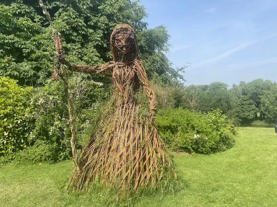 Irish Museum of Country Life wicker weaving sculpture of a woman