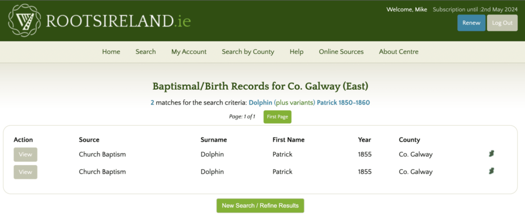 3bbca2ef c72a 4bc4 8b35 a40982f81a90 - Module 5: Let's Search the Irish Church Records